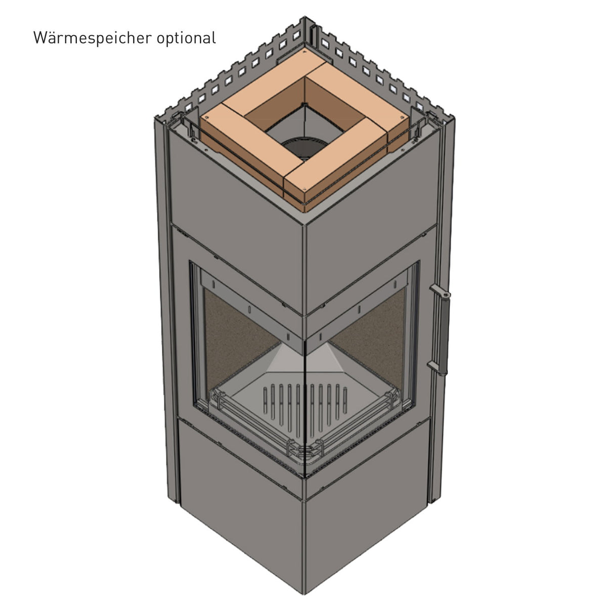 Poêle à bois Cheminée Royale K6490 acier noir 6,6 kW