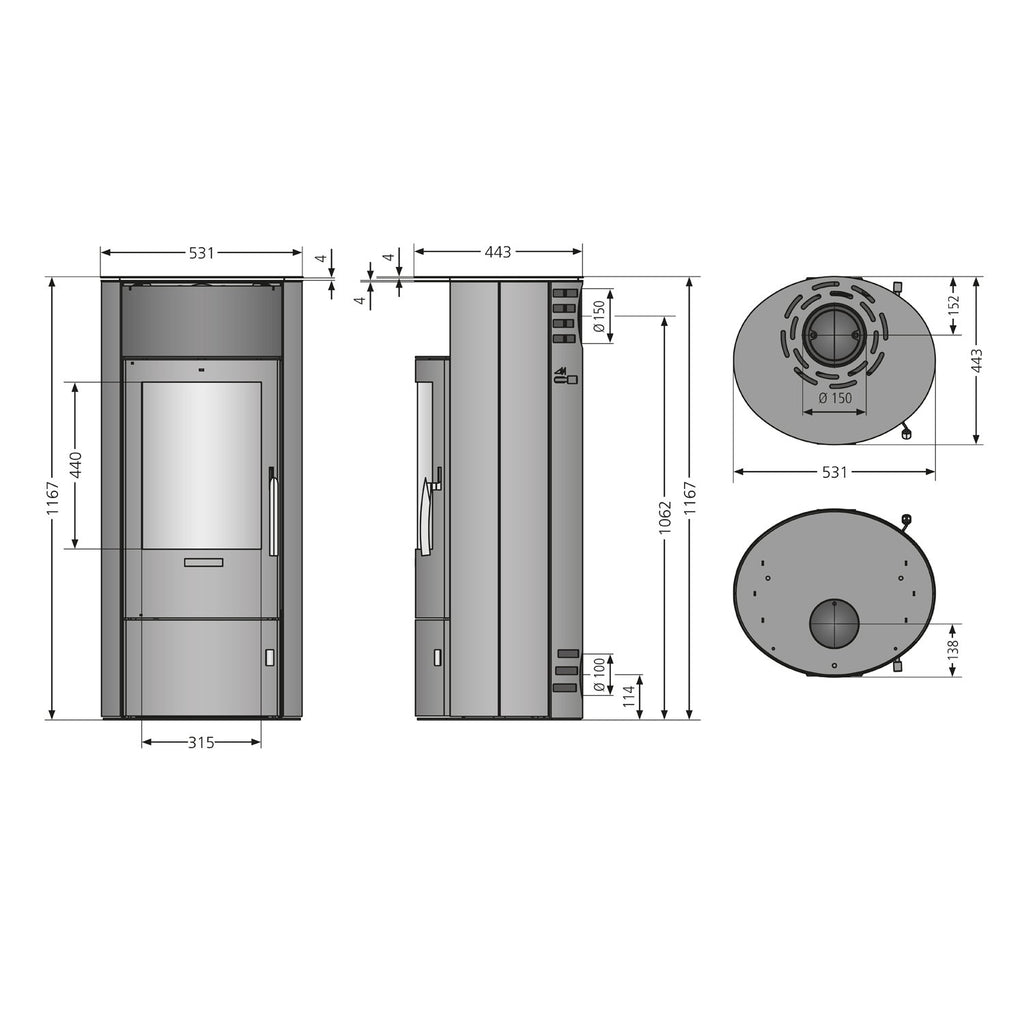 Poêle à bois Oranier Polar 7 2.0 acier noir et pierre ollaire – 6,5 kW - image 7