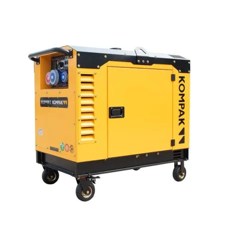 Groupe électrogène diesel KOMPAK KD16000SE-T insonorisé jaune et noir