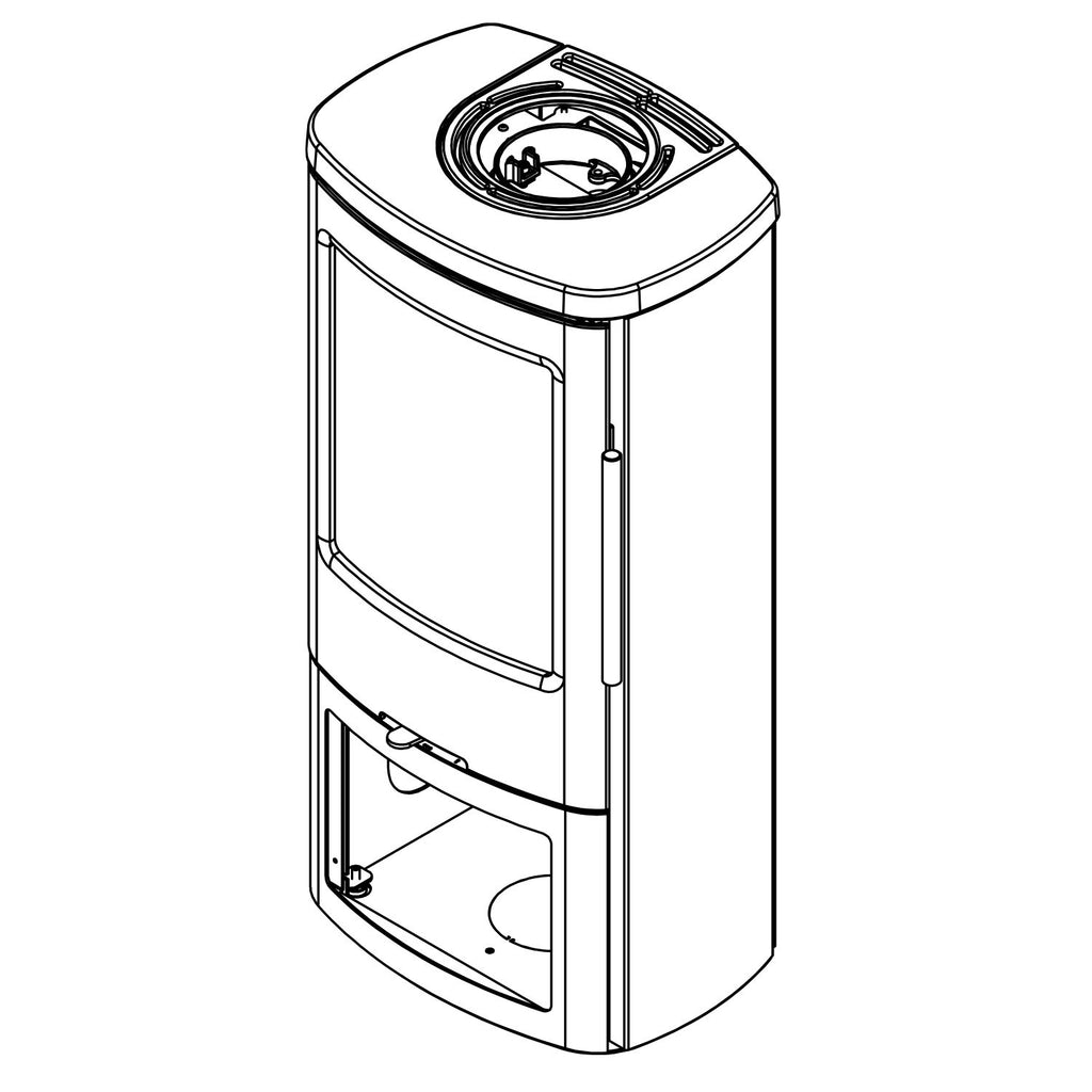Poêle à bois TermaTech TT44 acier noir 4,8 kW