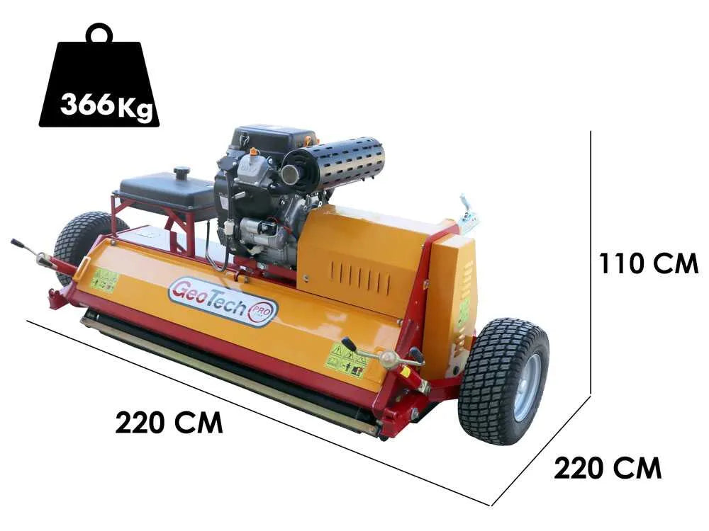 GeoTech Pro GTRB145 - Tondeuse débroussailleuse pour quad - Loncin LC2V80FD - vue 2
