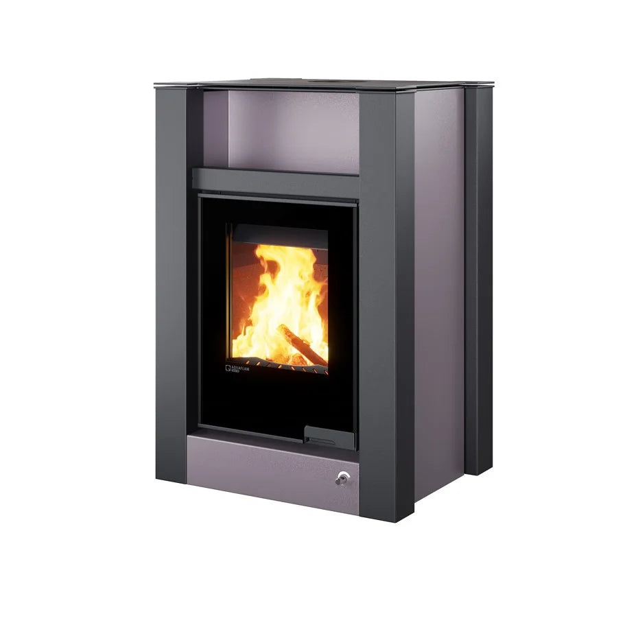 Poêle à bois Aquaflam Vario Lend Manuel Gris avec échangeur thermique 11/5 kW HSF34-029 - image 2