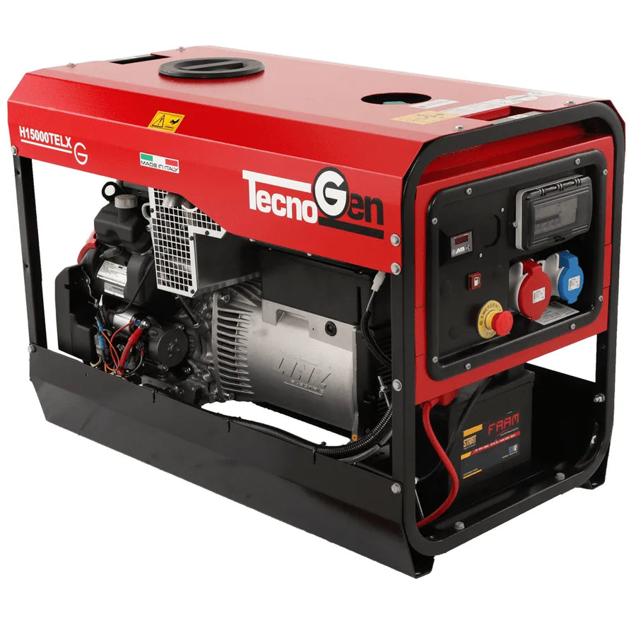Groupe électrogène essence TecnoGen H15000TELX avec moteur Honda GX690 et alternateur Linz