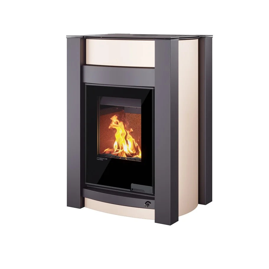 Poêle à bois Aquaflam Vario Kalmar Crème 11 kW HSF34-096 - image 2