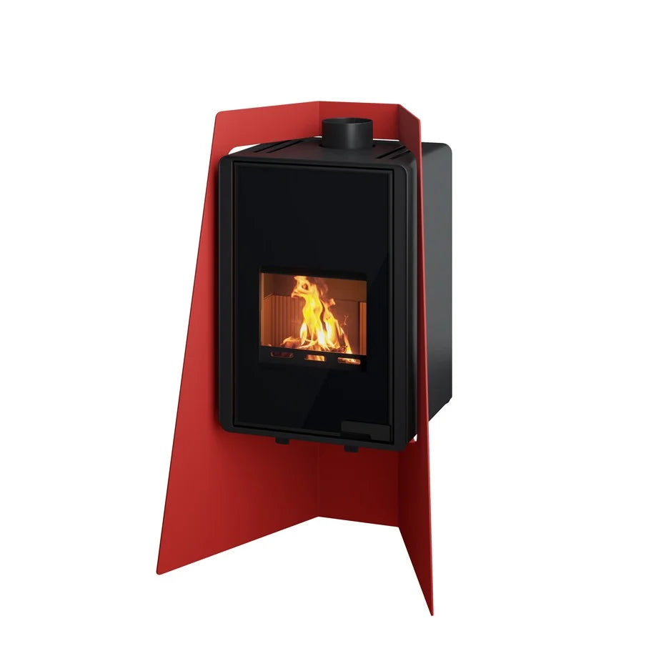 Poêle à bois HS Flamingo Deluxe Island Rouge HSF42-002 9 kW pour 220 m³ - image 2